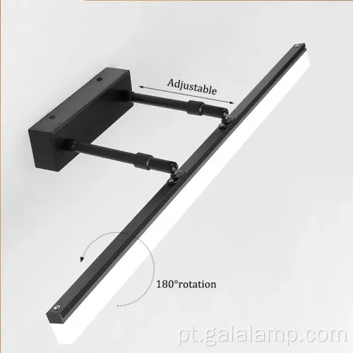 À prova d'água, luz de espelho LED extensível para facilitar a instalação